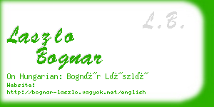 laszlo bognar business card